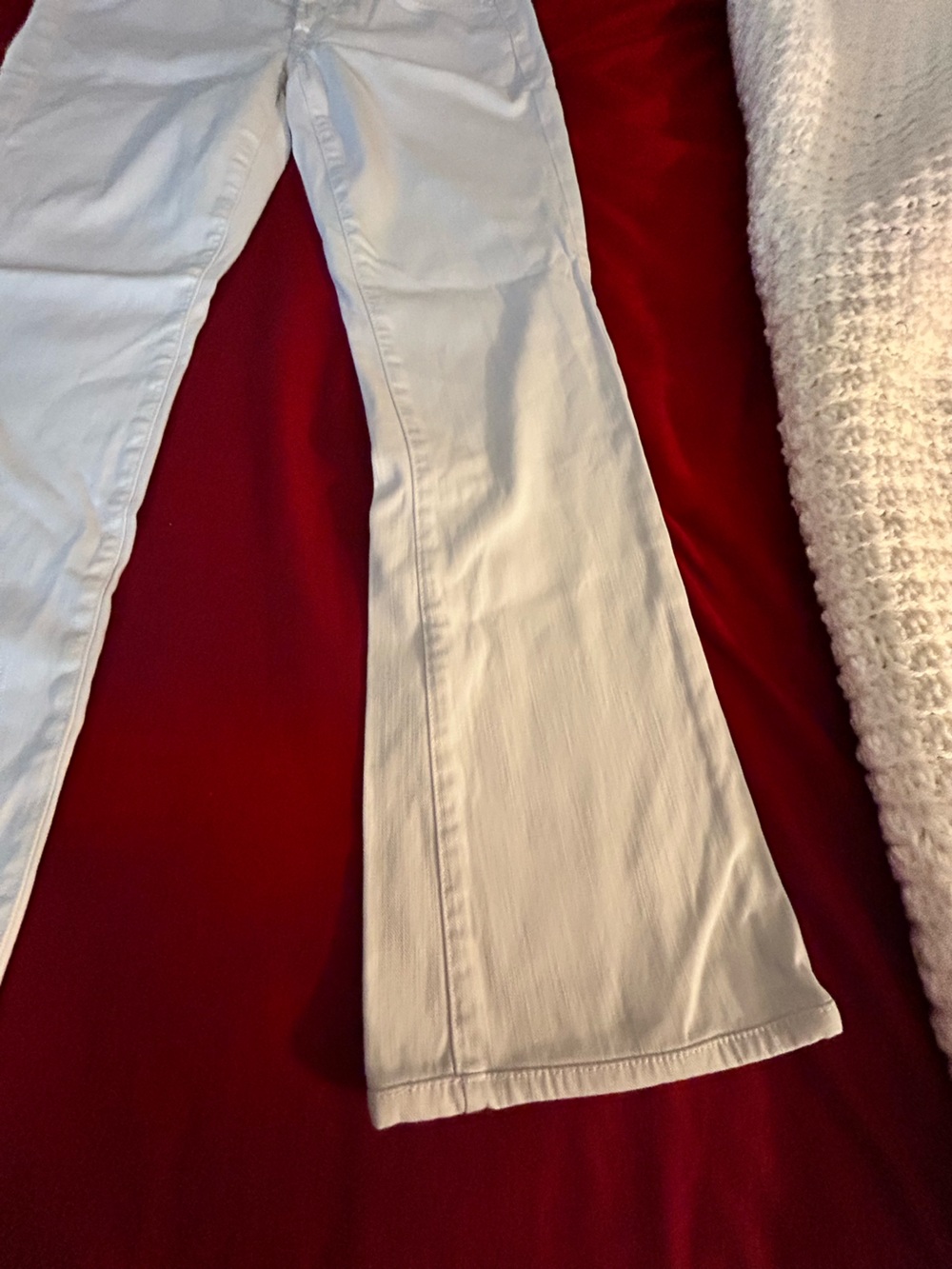 7 For All Mankind White Bootcut Jeans - Picture 3 of 13